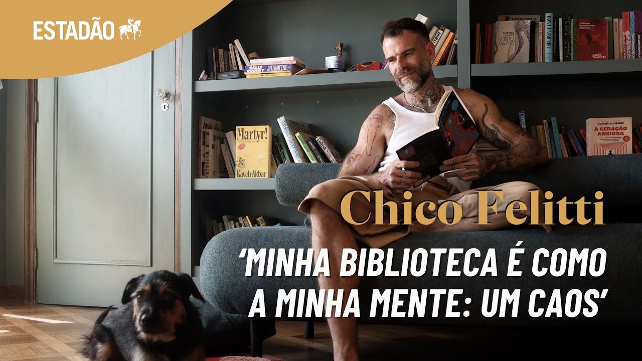 Chico Felitti abre sua biblioteca: 'Empresto meus livros preferidos e esqueço de cobrar de volta'