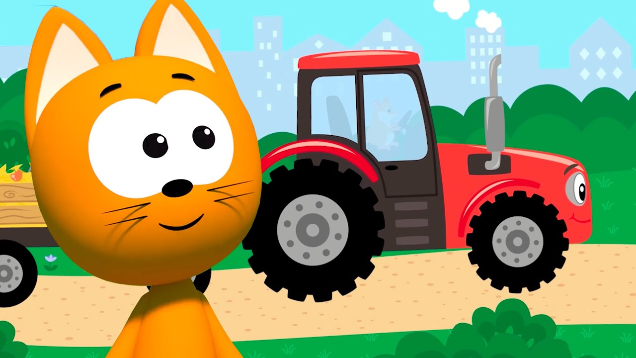 Learn Cars and Trucks - Meow Meow Kitty - Kids Songs