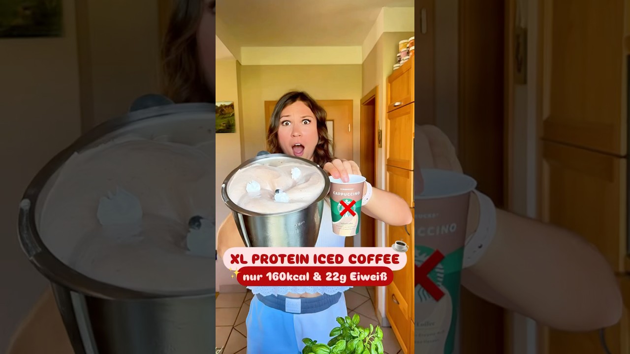 XL Protein Eiskaffee nur 160kcal 🧋✨