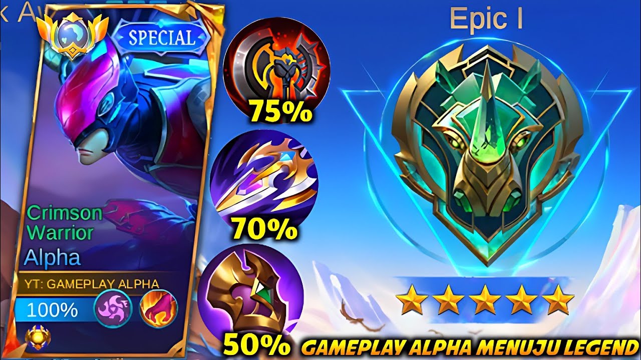 GAMEPLAY ALPHA 1000 MATCH DETIK DETIK MENUJU LEGEND DI AWAL SEASON | MLBB