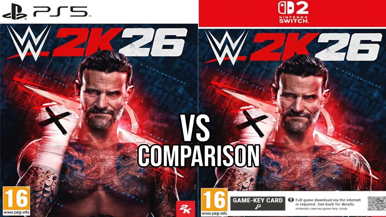 WWE 2K26 PS5 против Nintendo Switch 2