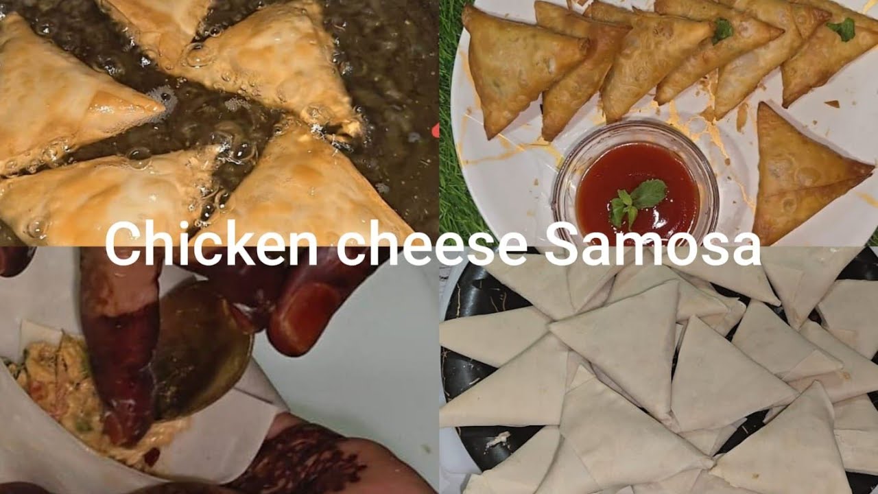 Samosa chicken cheese🍗 😋 Bohot hi mazedar ghar per asani se banaye | चिकन चीज समोसा 