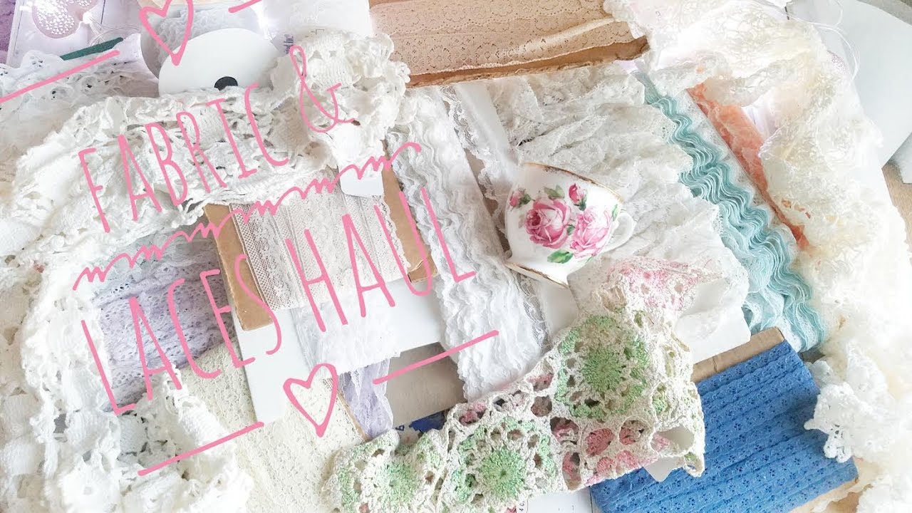 Shabby Chic Laces & Fabrics - Thrift Store Haul!!!