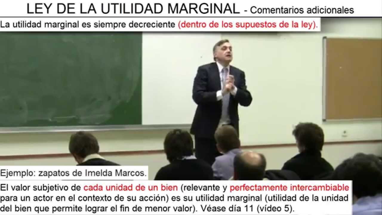 Día 11 (vídeo 6) - La Ley de la Utilidad Marginal (3) es universal - La UM es decreciente