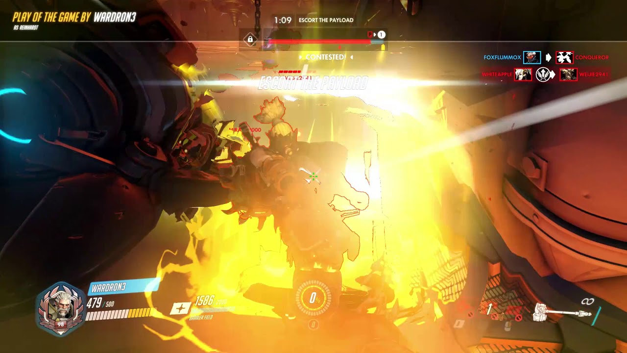 German Engineer Hammering some bugs!! - Overwatch Noob Plays Reinhardt!!