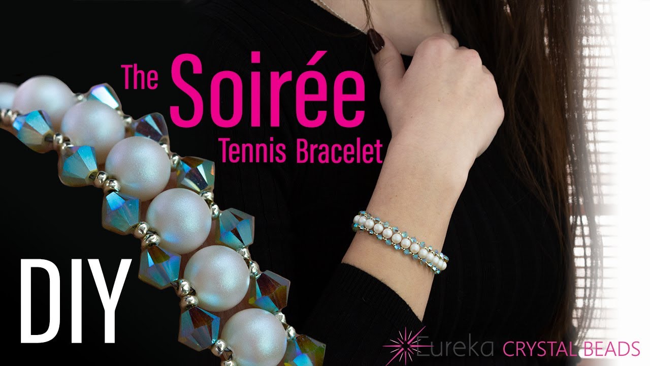 How to make the woven Soirée Tennis Bracelet using a simple ladder stitch. Perfect for beginners!