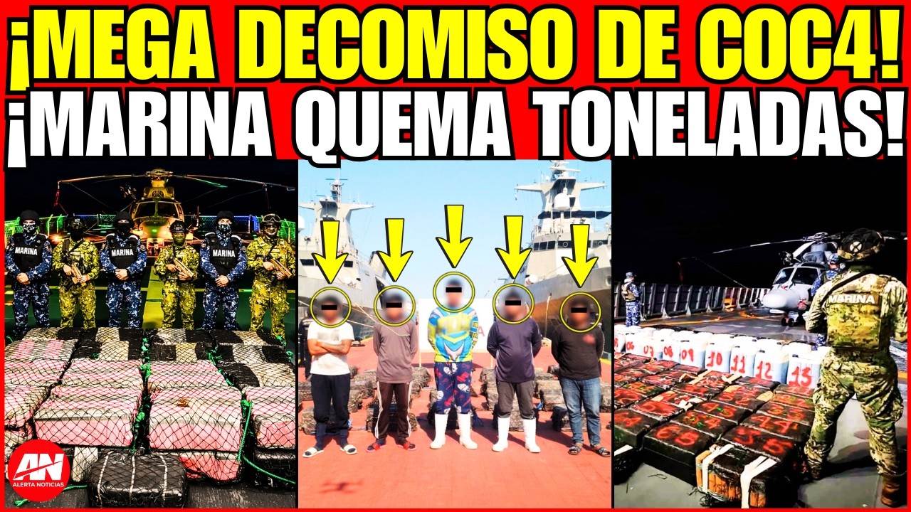 ¡MARINA DECOMISA TONELADAS DE COC4 EN ACAPULCO: HELICOPTERO ARTILLADO Y DECOMISO HISTÓRICO!