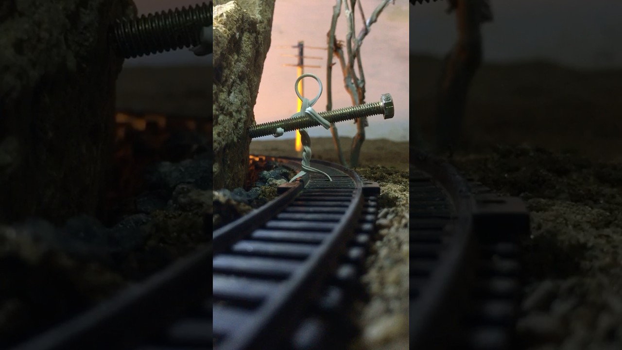 TRAIN VS SCREW 🚂 | Man Holding Screw Nail 🔩