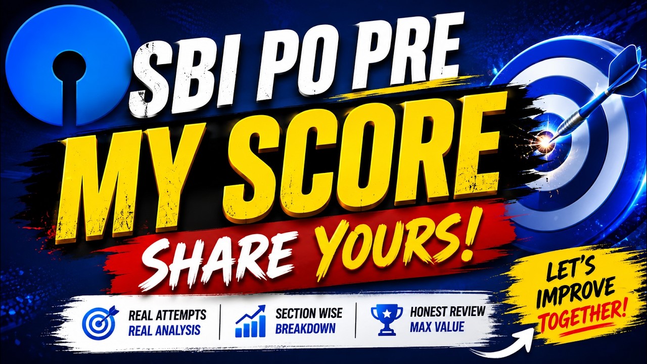 SBI PO Pre Scorecard OUT 😱 | My Score + Attempts | SHARE YOURS! 🔥