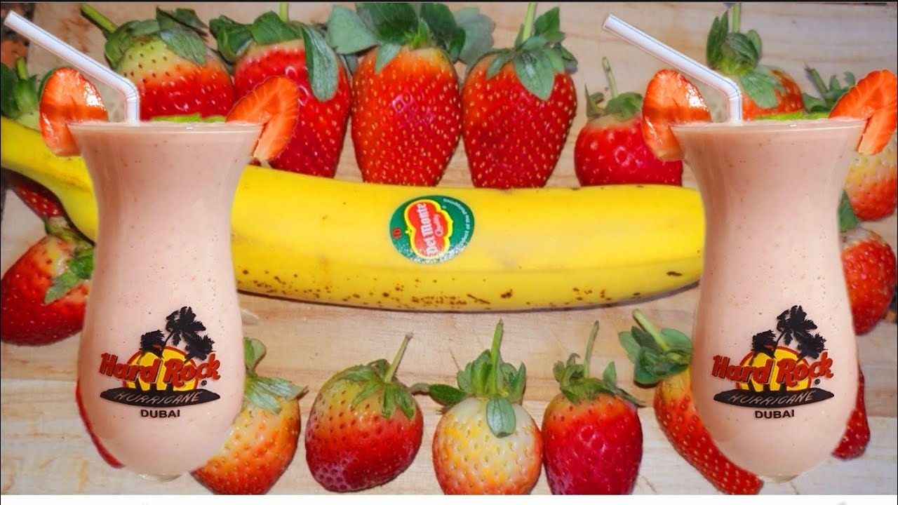 STRAWBERRY SMOOTHIE WITH BANANA