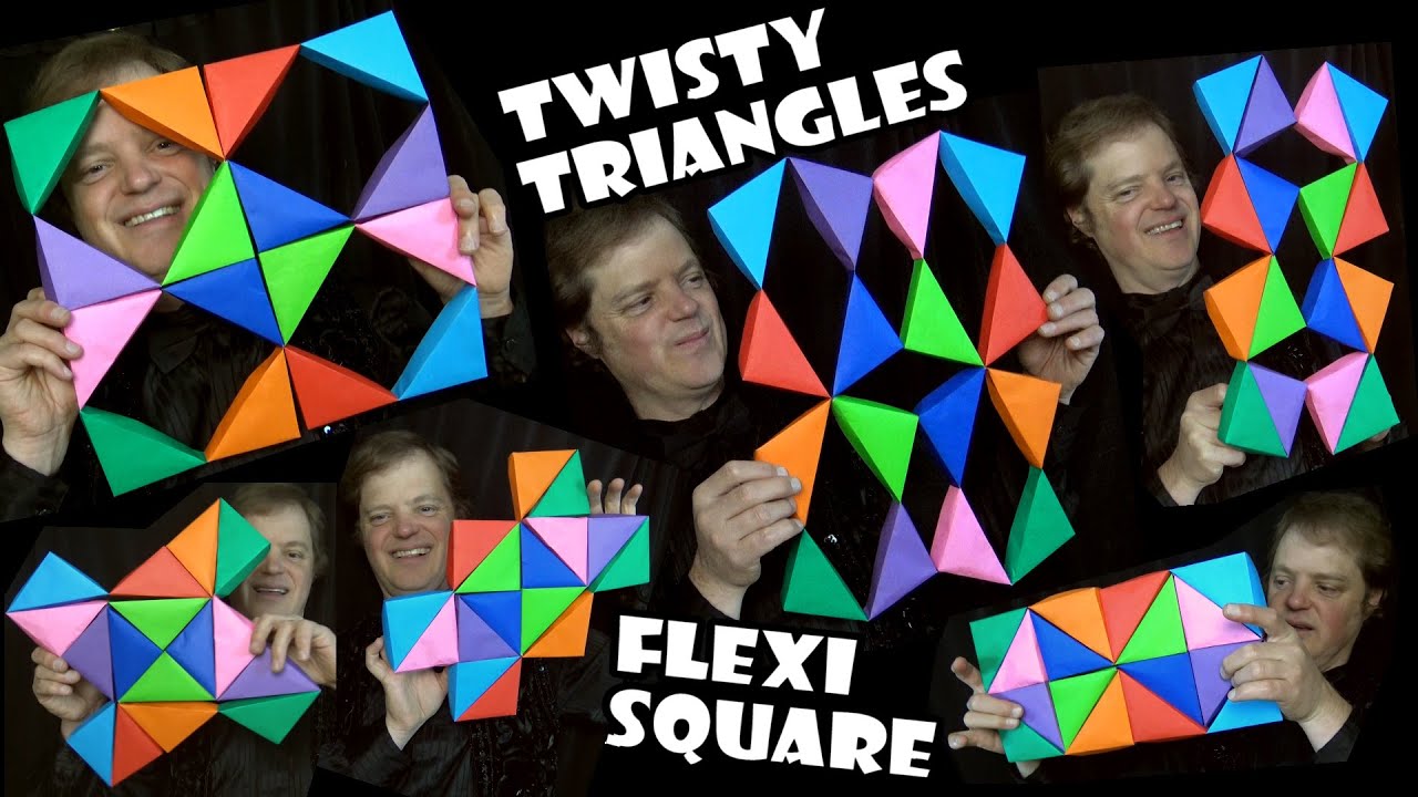 Twisty Triangles 📐 Flexi Square 🧇 Modular Origami