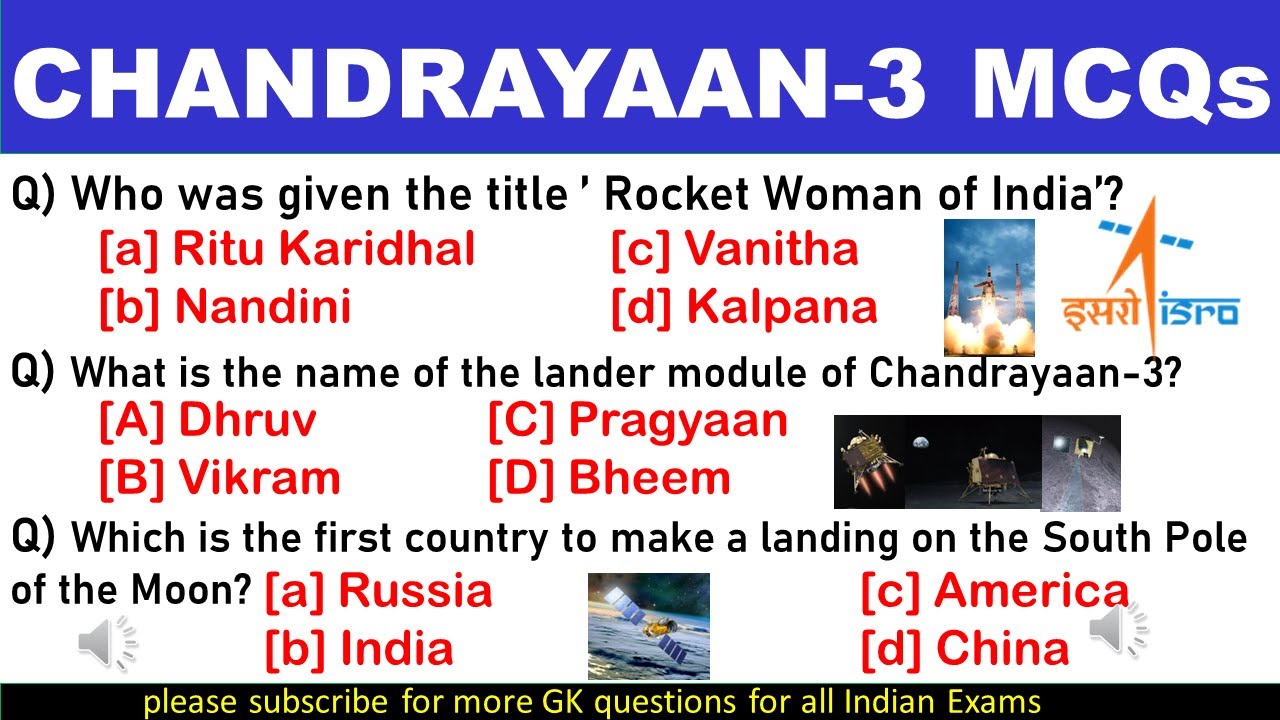 CHANDRAYAAN-3 IMPORTANT QUESTION DISCUSSION | current affairs 2023| india gk 2023