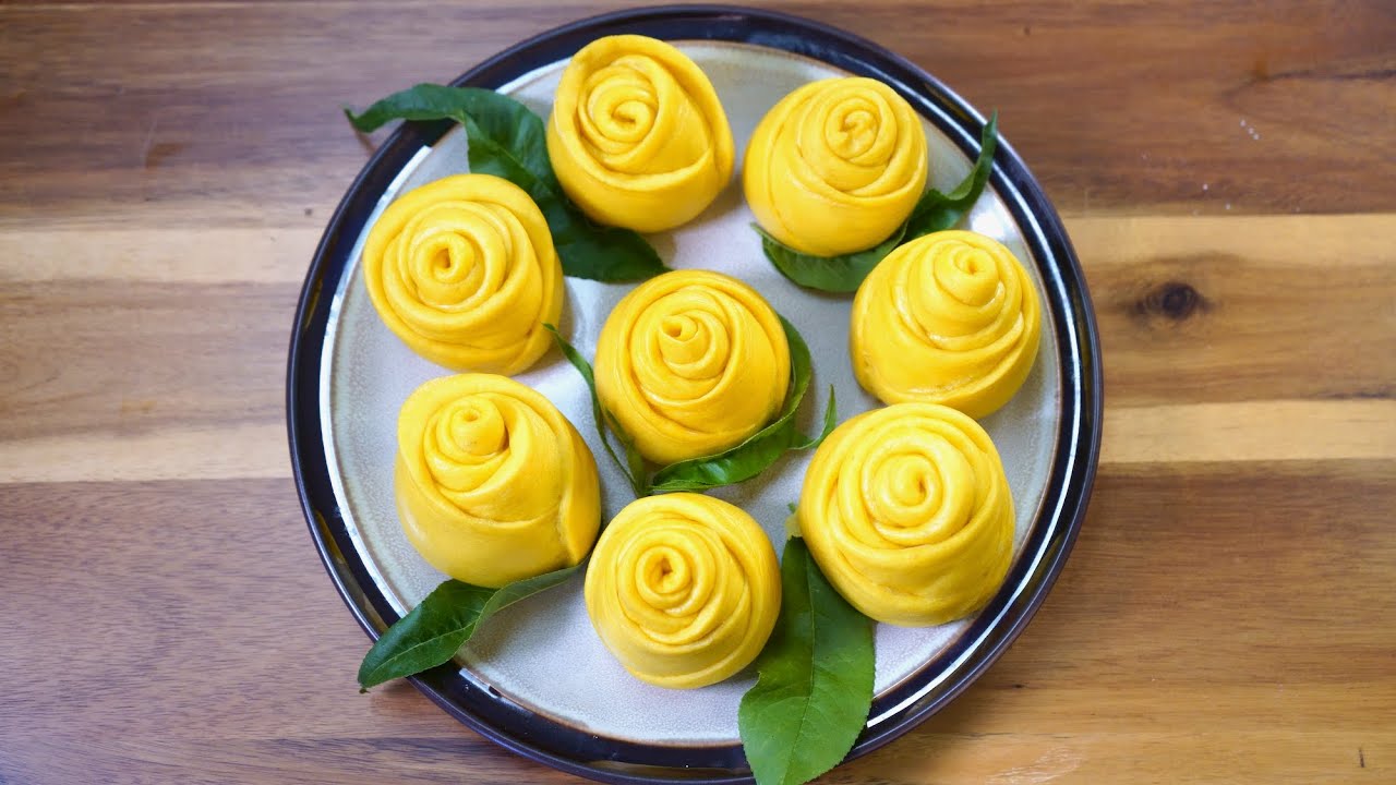 【好煮意】Steamed Rose Buns|玫瑰花馒头南瓜配方| Mantou Easy Recipe|GoodCookingIdeas