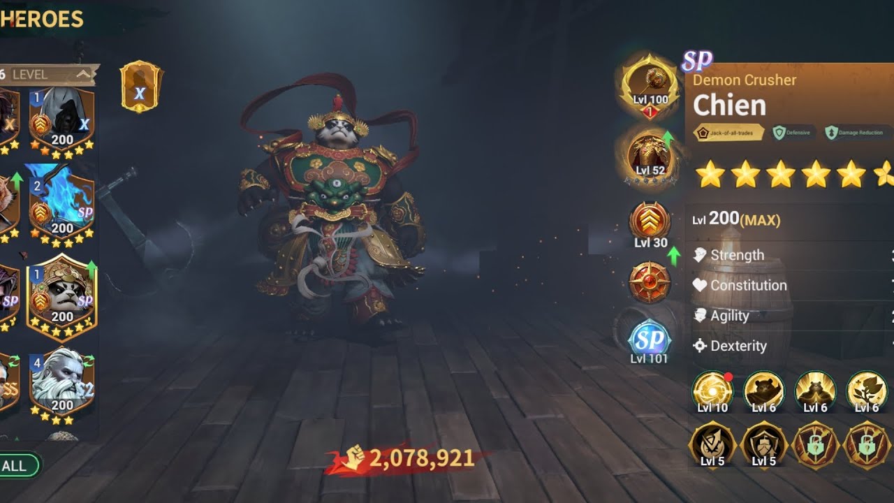 Chien SP Talent Tree - Sea of Conquest - SOC - 