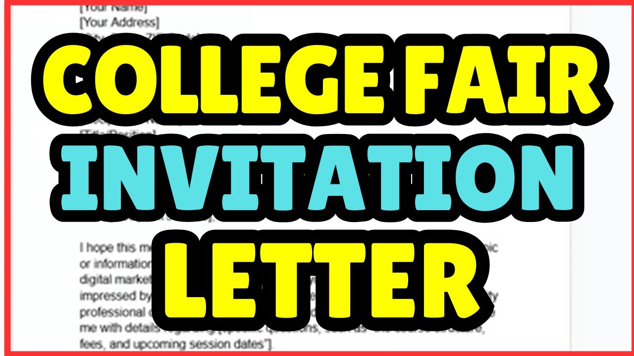 How to Write College Fair Invitation Letter | Step-by-Step Guide for Schools