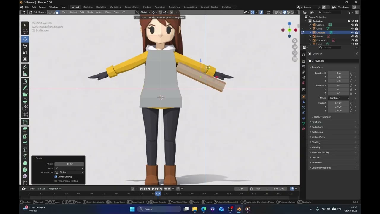 PARTE 1 MODELADO PERSONAJE 3D LOW POLY