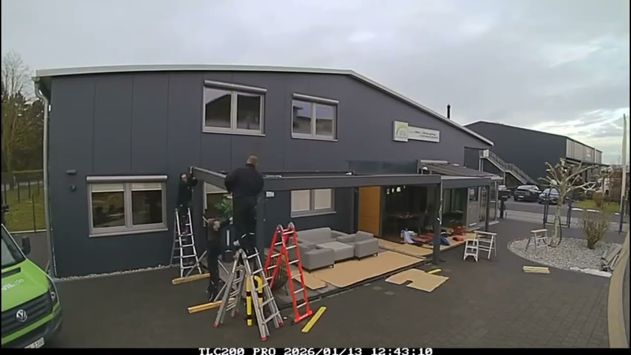 Lamellendach Umbau im Zeitraffer (6,20 x 4,30 m) | Glas-Schiebetür, ZIP & LED-RGB