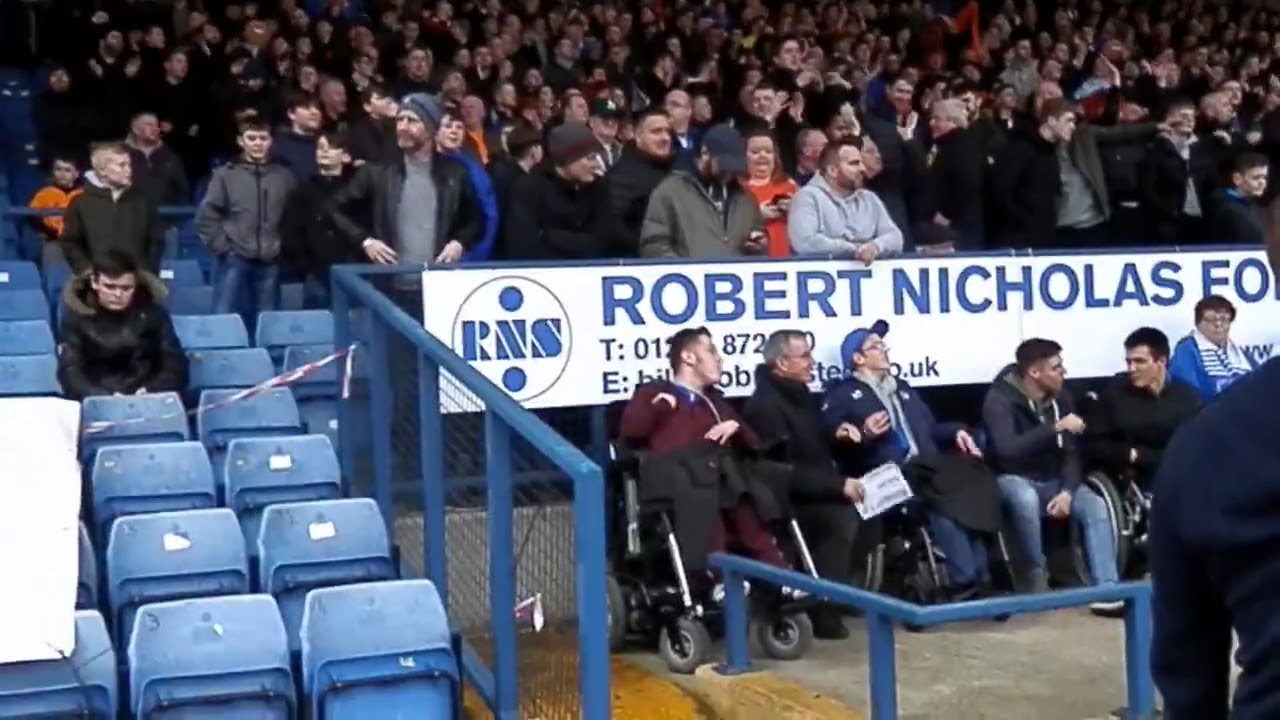 Oldham Fans Away at Bury 17/18