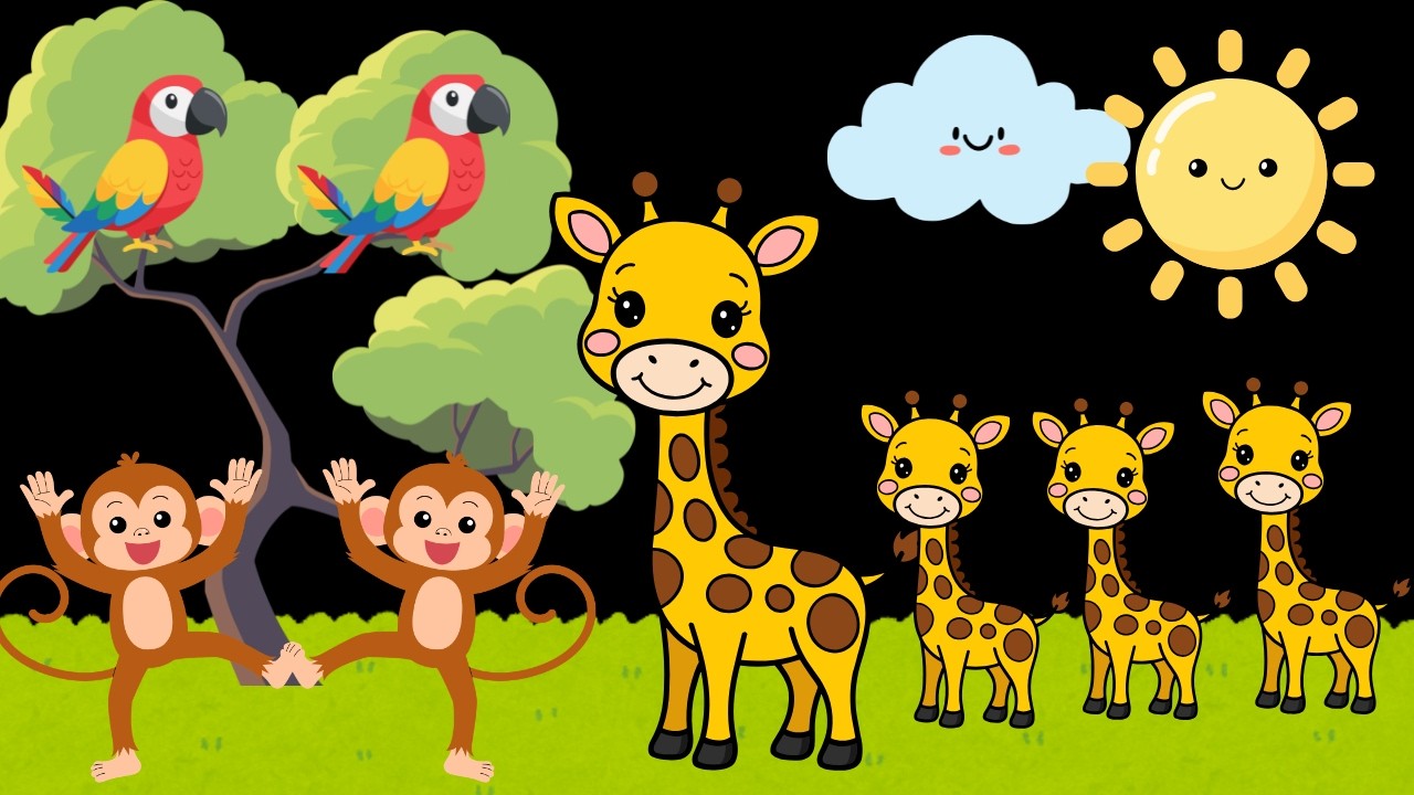 Monkey's Adventure Baby Sensory with High Contrast and Calming Music