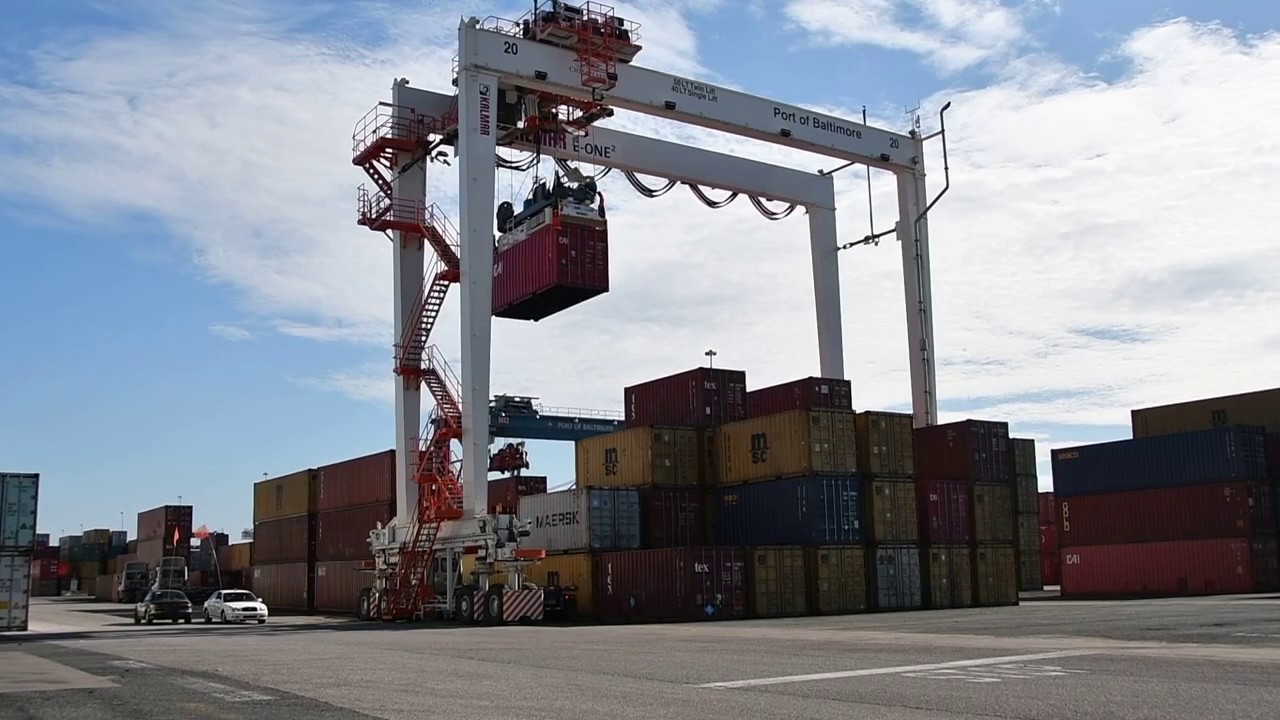 New Rubber Tired Gantry Crane in Action!