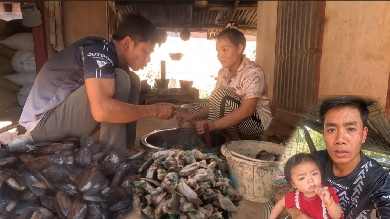 ກ້ອຍຫອຍກັບກີ້. กอยหอยกับกี้