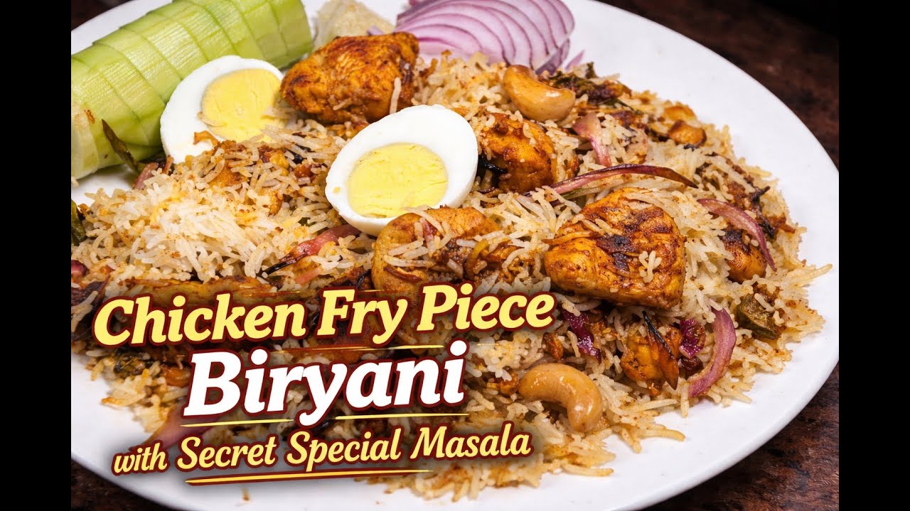 Chicken Fry Piece Biryani Lovers,Don’t Skip This🍗|Secret Masala|ఈ బిర్యానీ రుచి మాటల్లో చెప్పలేను🤤🔥