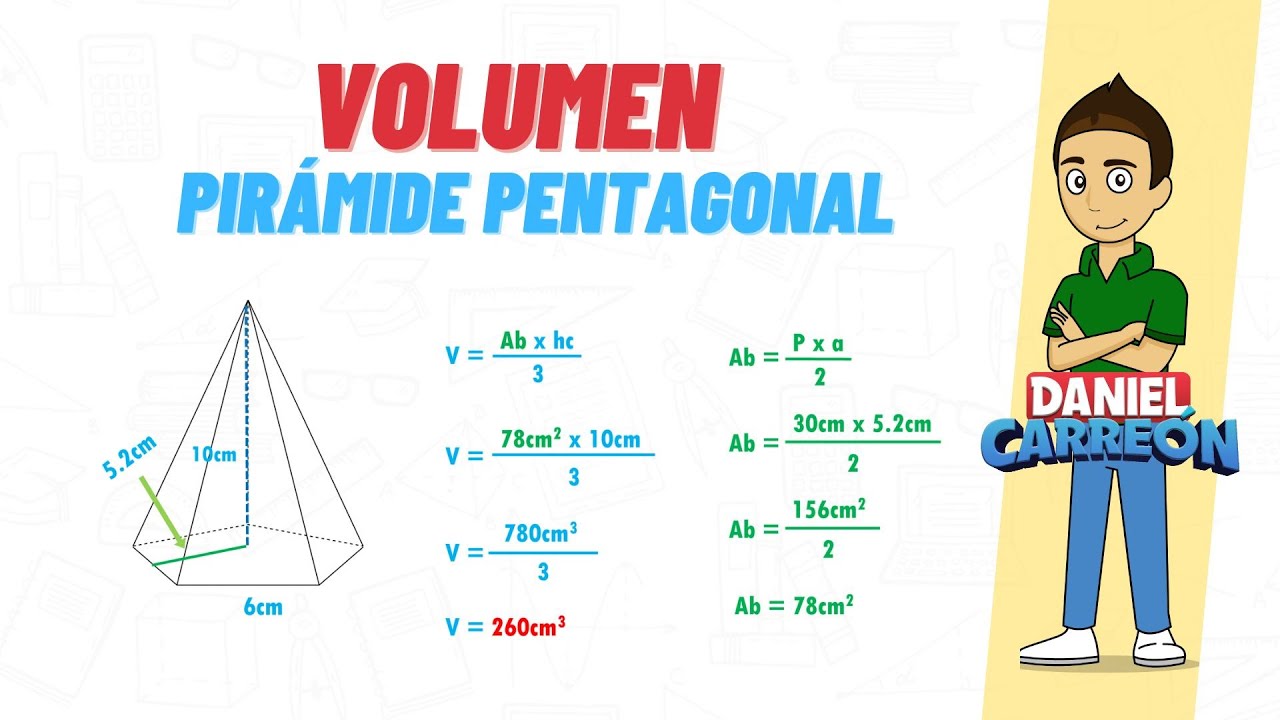 VOLUMEN PIRAMIDE PENTAGONAL Super facil - Para principiantes