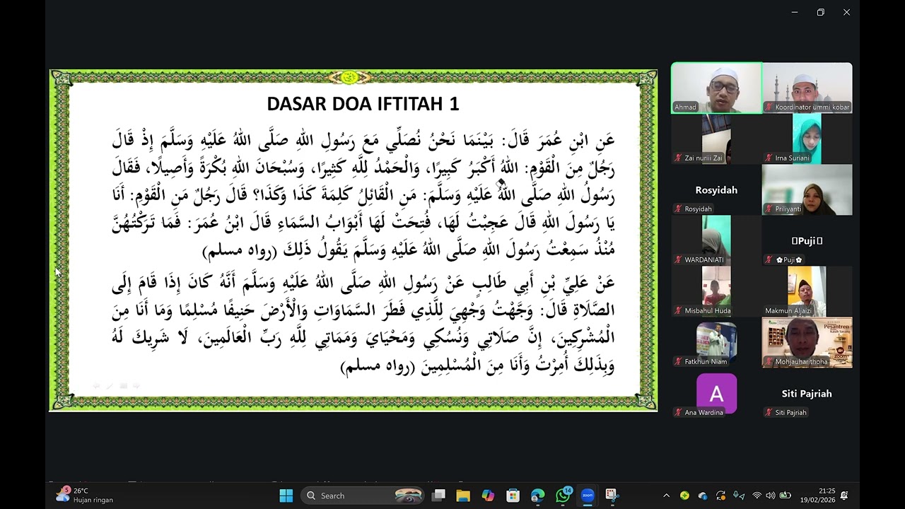 Turjuman Al-Qur'an Do'a Iftitah 1 dan 2
