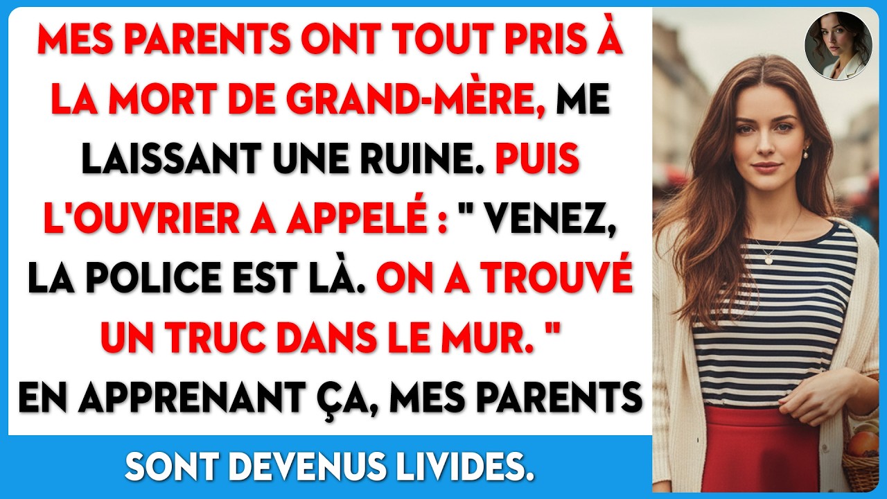 Mes parents ont volé mon héritage. Un ouvrier a trouvé le secret de mamie à 1,9M €.