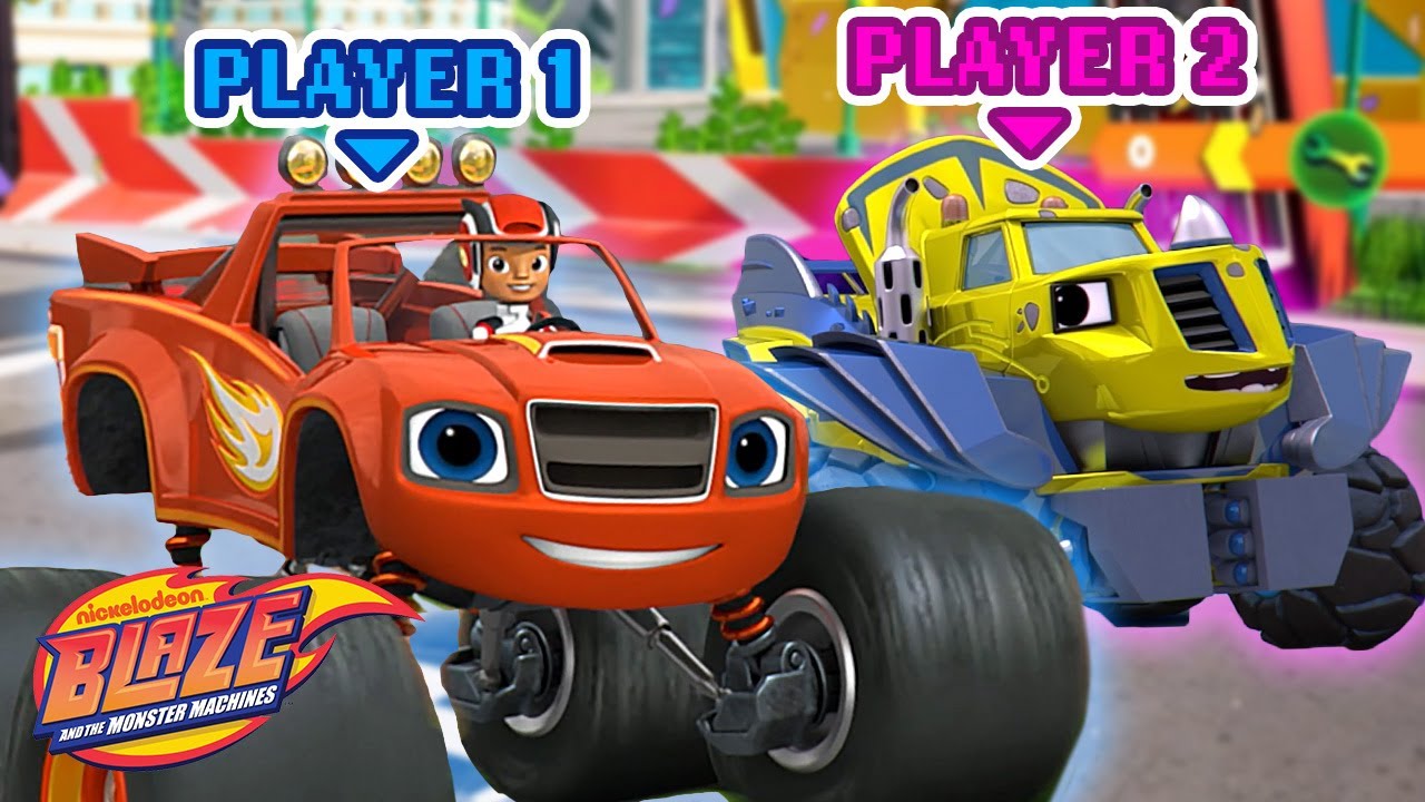 Blaze's Axle City Racers Game! w/ AJ #1 | Racing Games For Kids | Blaze and the Monster Machines