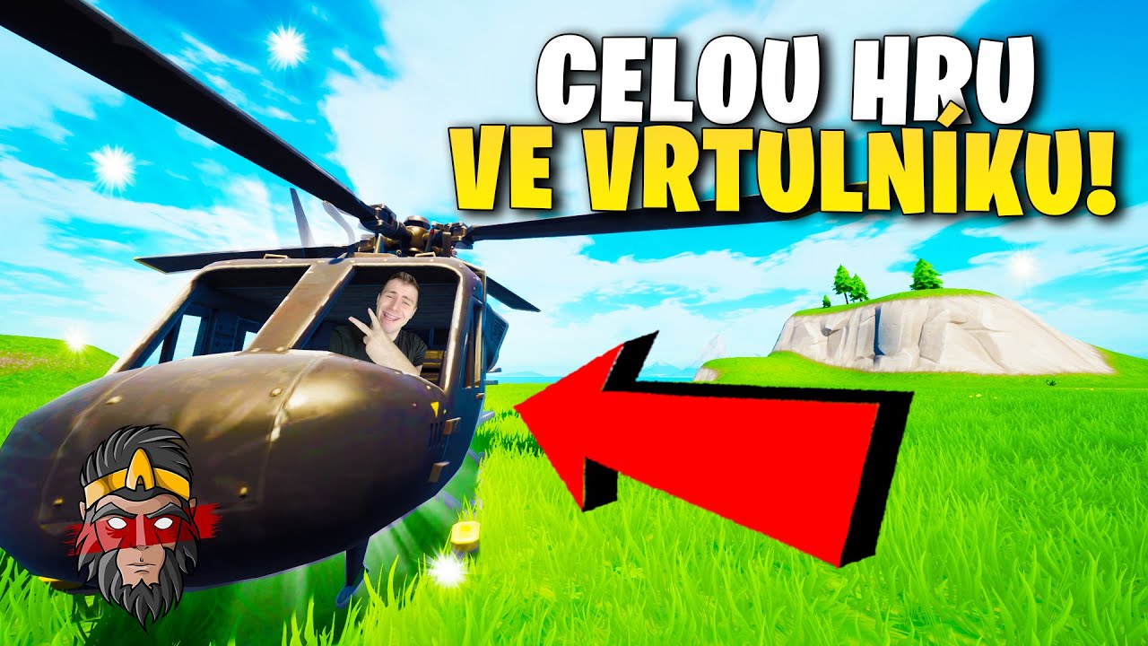 **CHALLENGE** CELOU HRU VE VRTULNÍKU VE FORTNITE!!