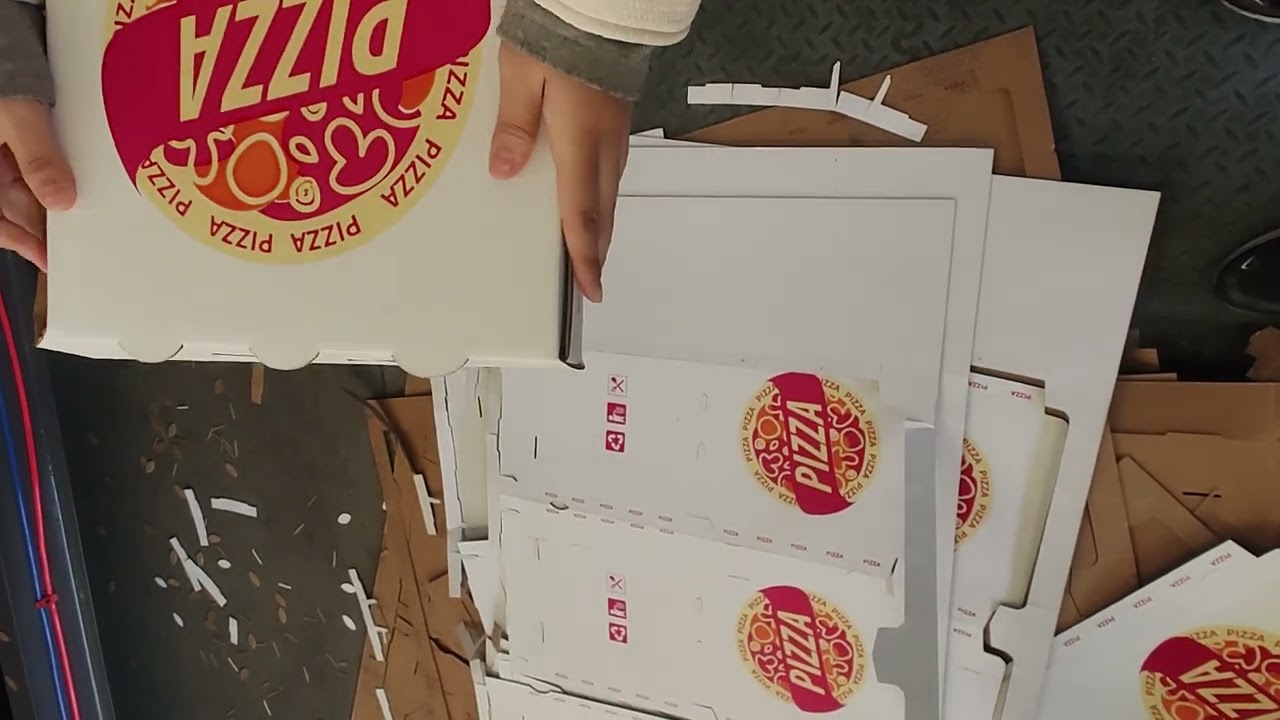 corrugated pizza box flexo printing rotary die cutting machine/corrugados karton box packing machine
