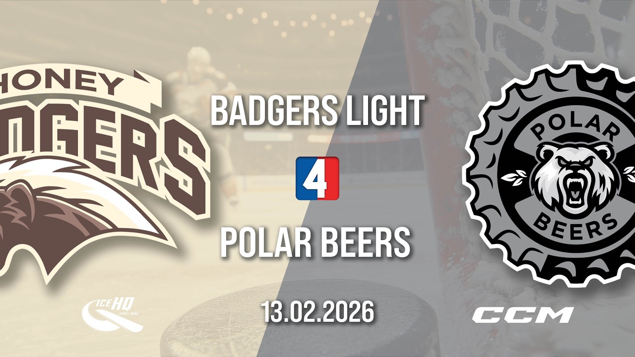 Honey Badgers Light vs Polar Beers - Div 4 - 13th February - iceHQ Rec League ice hockey