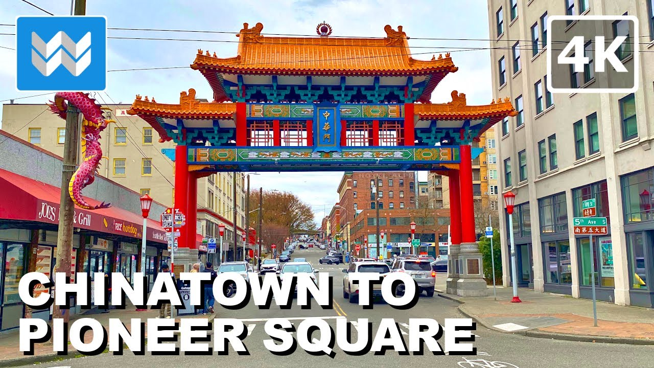 [4K] Chinatown to Pioneer Square in Downtown Seattle USA - Walking Tour Vlog & Travel Guide