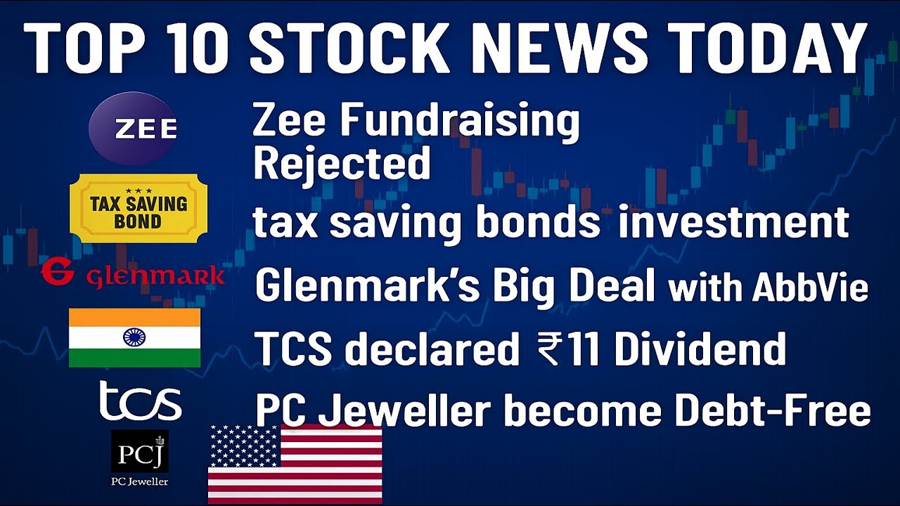 Top 10 STOCK NEWS, Zee Fundraising Rejected, tax free bond investment, big boost for Indian Exporter