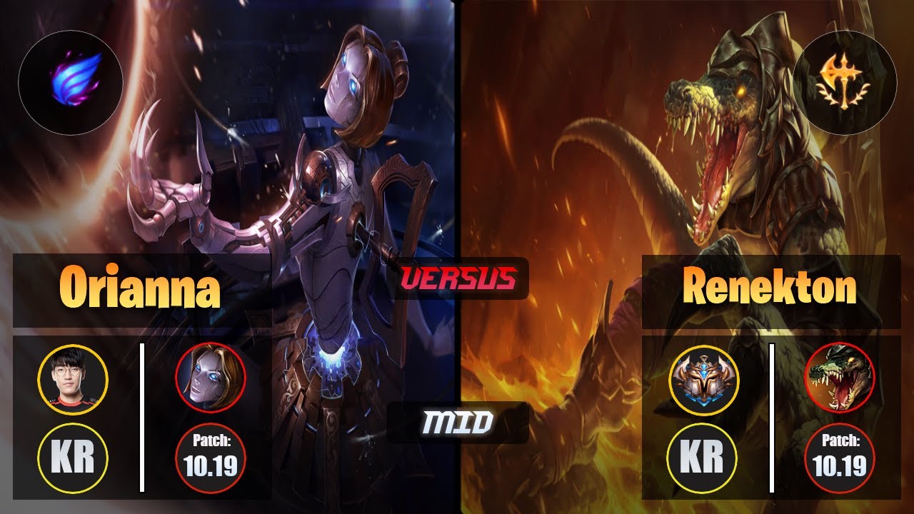 Tarzan ORIANNA (Mid) [Phase Rush] VS RENEKTON - Challenger KR Patch 10.19