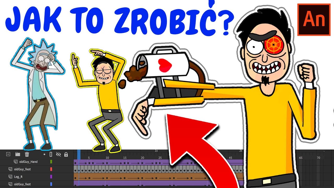 Jak zrobić kreskówkę typu Rick and Morty! - Poradnik Animacja od A do Z