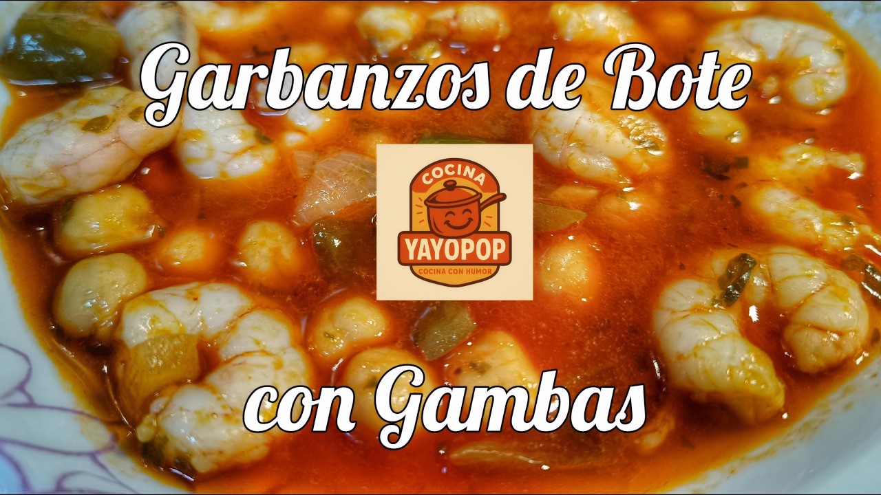 Garbanzos con gambas fáciles | Receta rápida