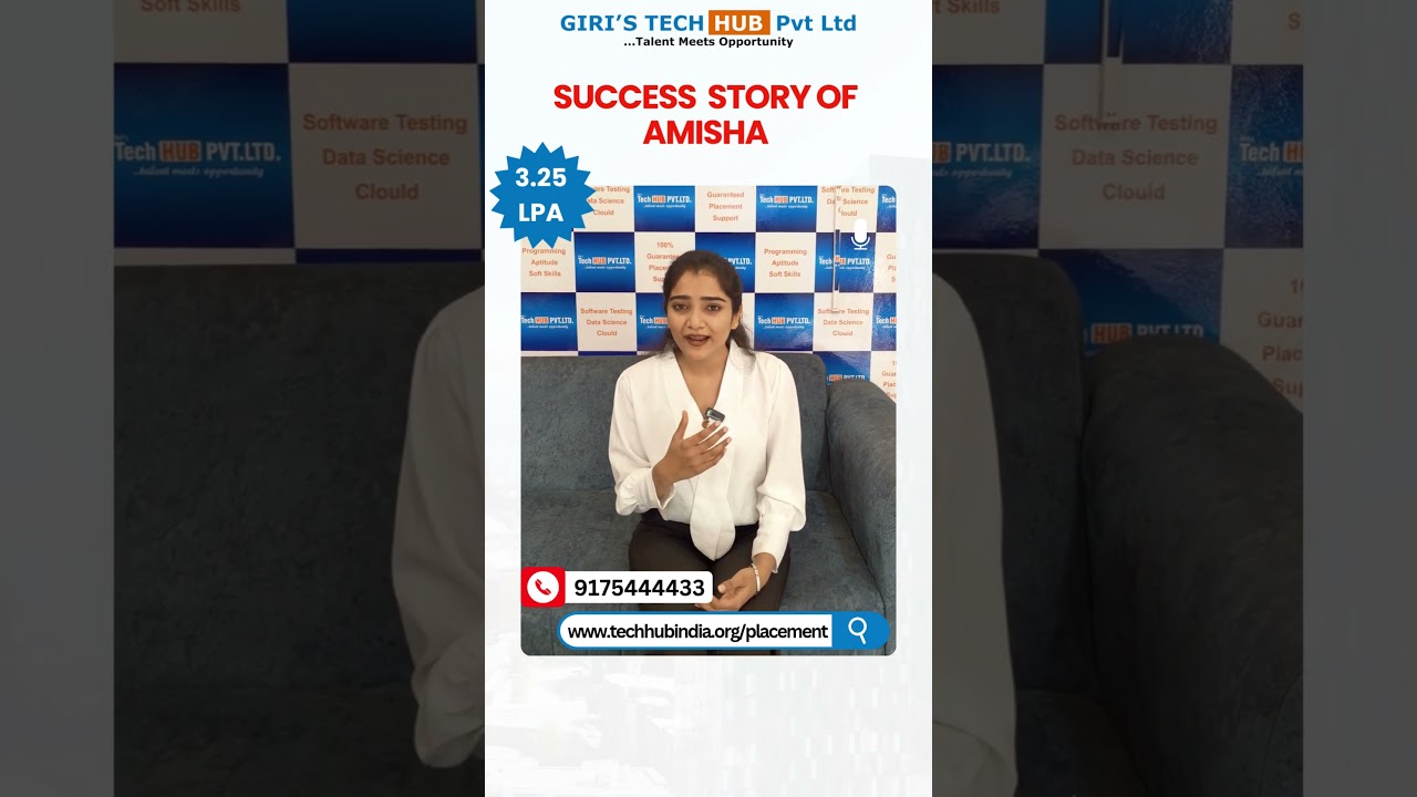 Success Story of Amisha with 3.25LPA | Top IT Training & Placement Institute in Pune