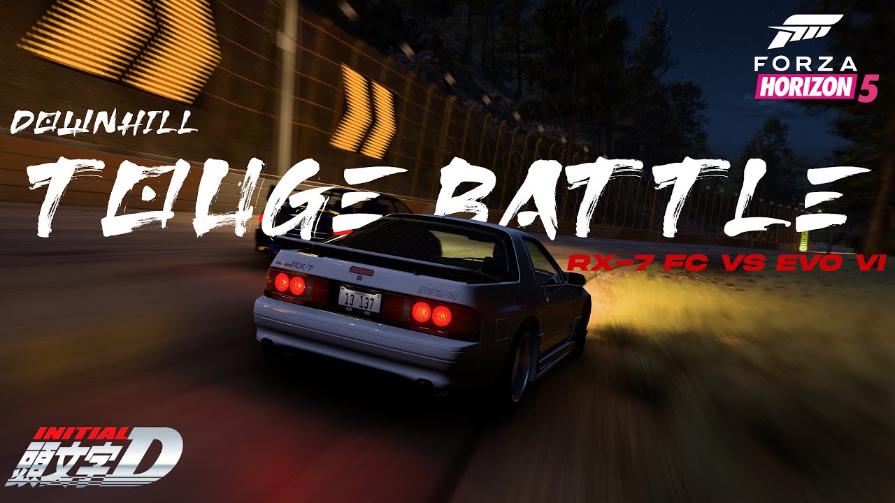 Forza Horizon 5 -Downhill Touge Battle RX-7 FC vs Evo 6