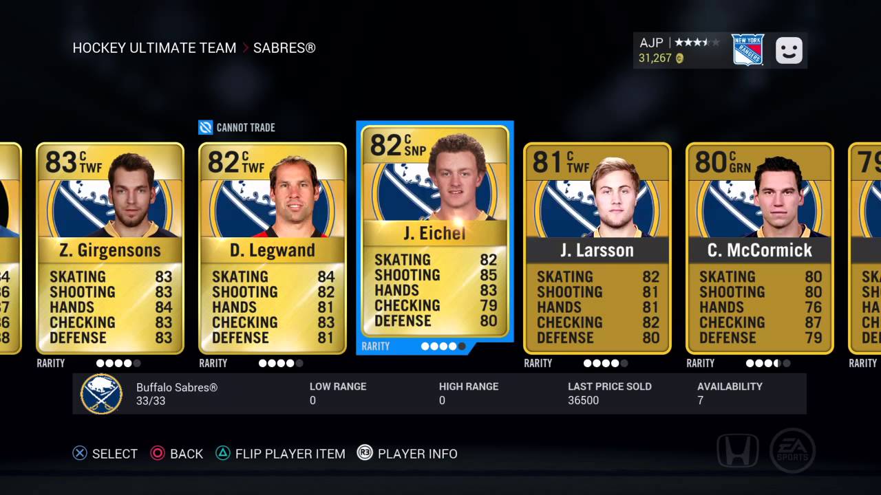 NHL&reg; 16 HUT GO4BROKE BUF Collection PACK OPENING coming soon