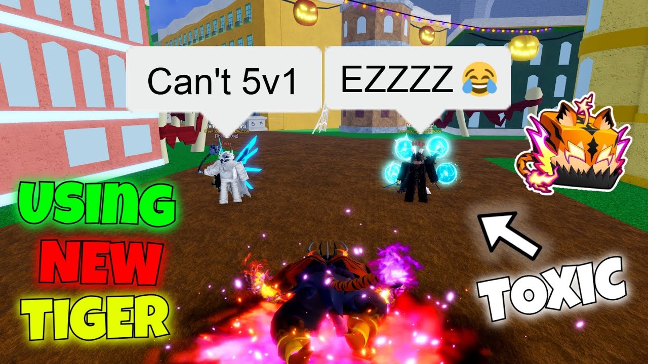 Destroying Toxic Kids With *NEW* TIGER Fruit In BloxFruits