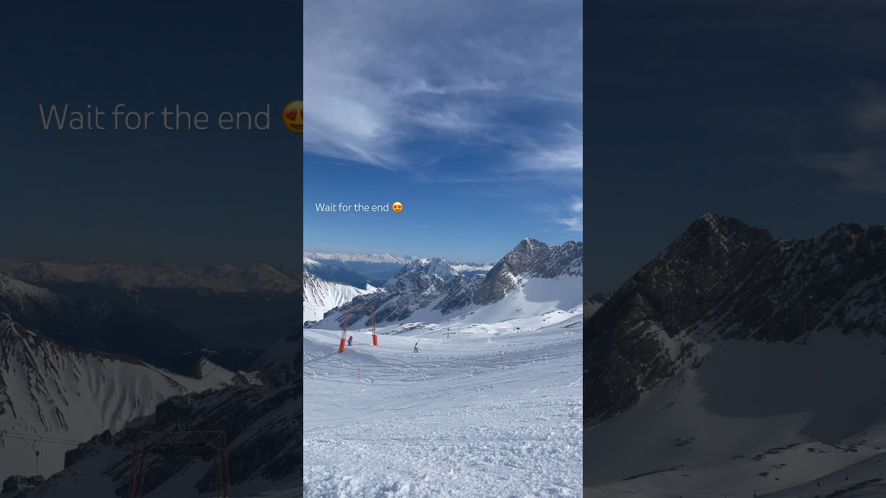 Skiing by Zugspitze, Germany 😍 #shorts #germany #zugspitze #skiing