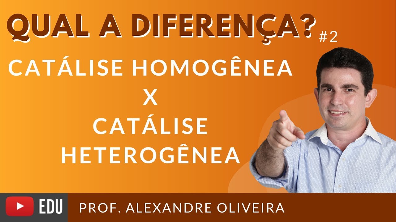 Qual a diferença? Catálise Homogênea e Catálise Heterogênea Prof Alexandre Oliveira
