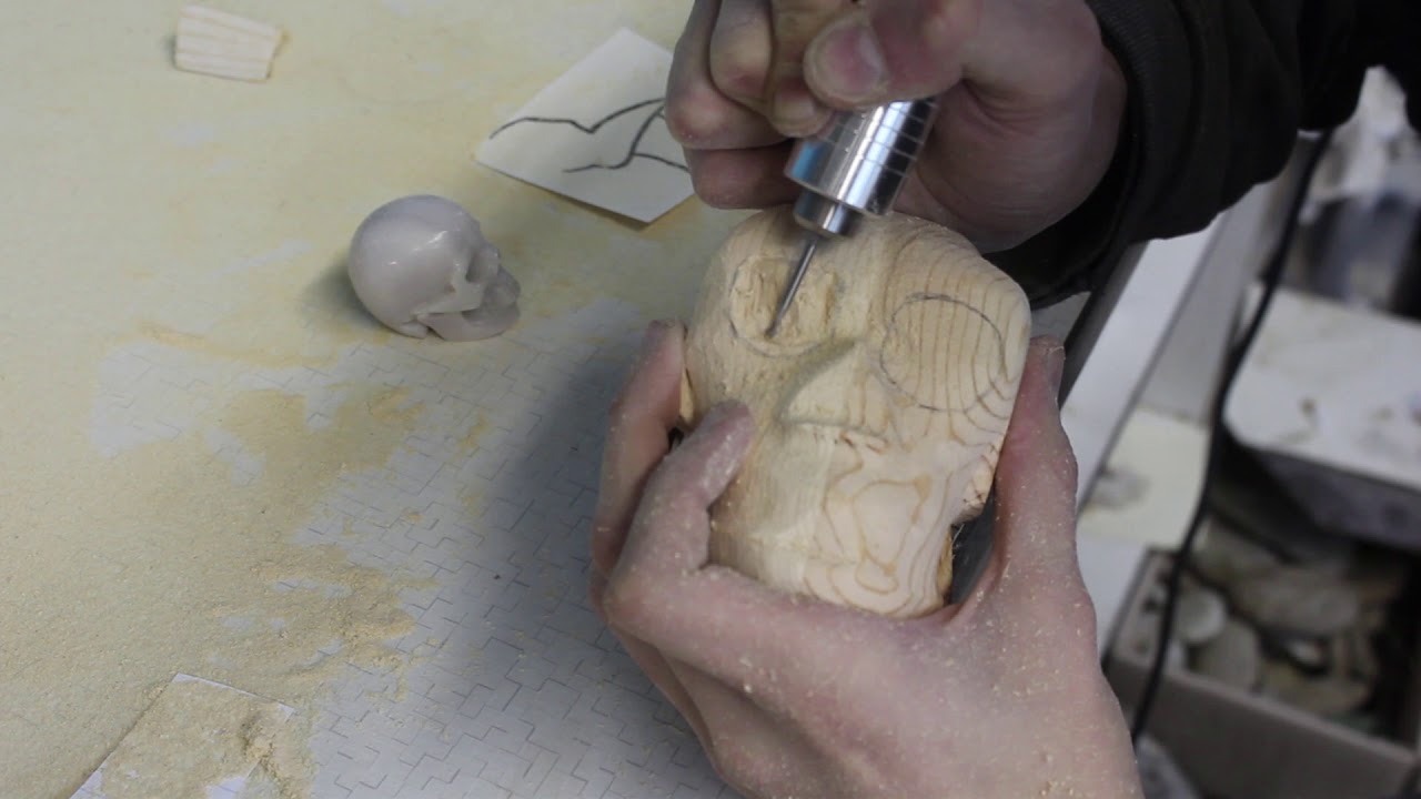 I Carve a Skull out of Wood