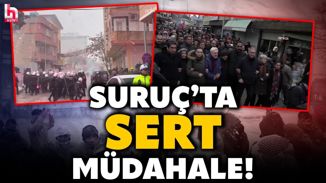 DEM Parti Eş Genel Başkanı Bakırhan da vardı: Kobani sınırındaki yürüyüşe polisten sert müdahale!