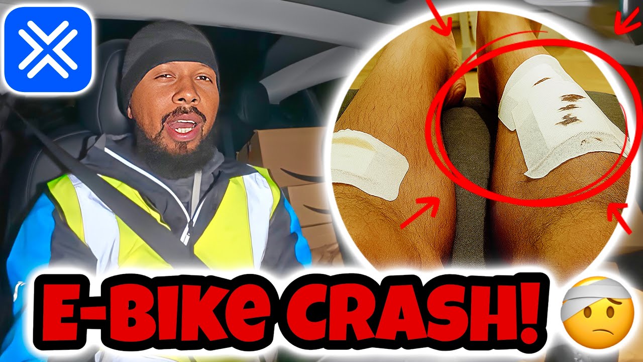 E-BIKE CRASH… But the Grind Don’t Stop! (Amazon Flex UK POV Shift)