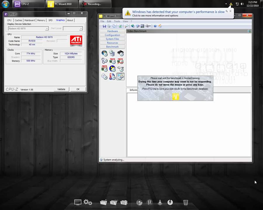 XFX Radeon HD 5670 video benchmark (PC Wizard 2010)