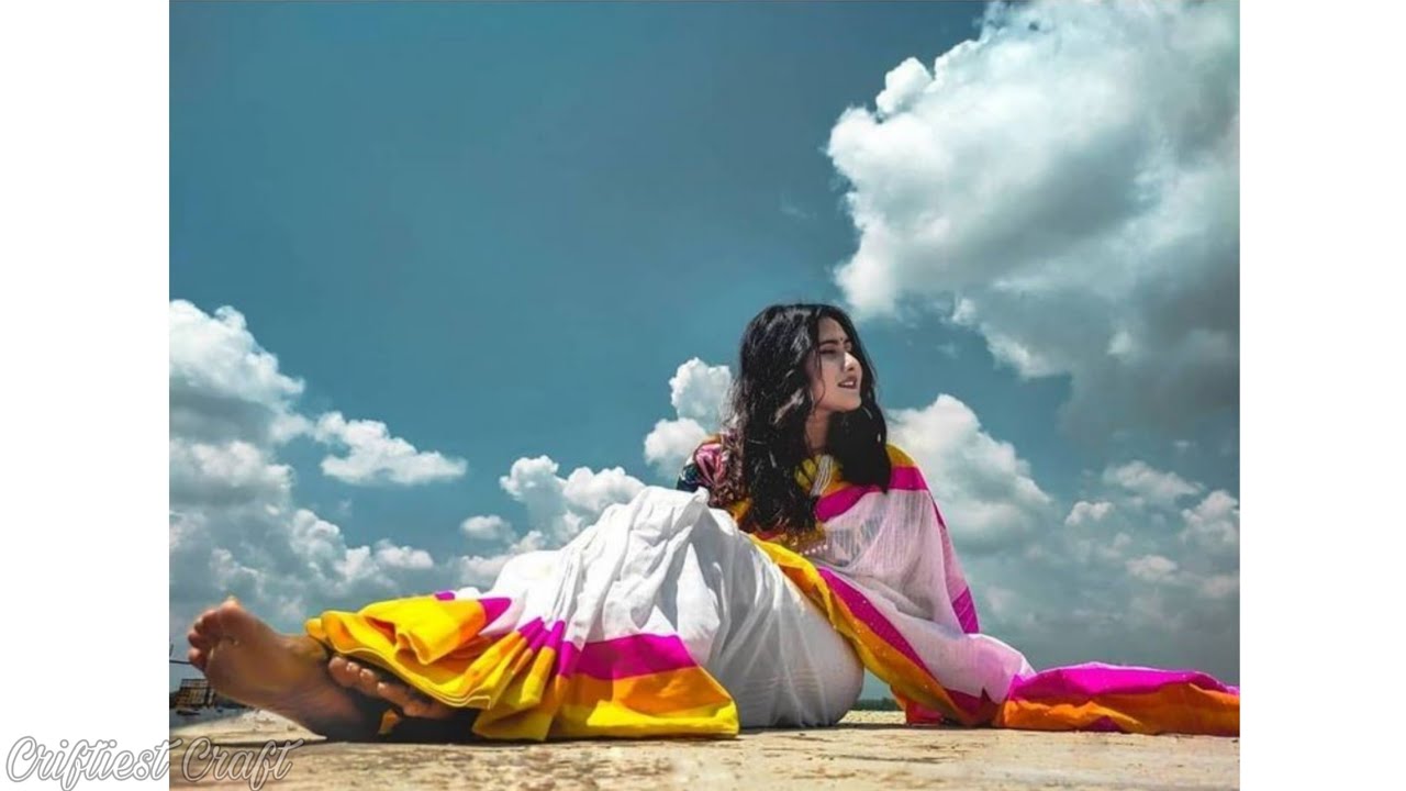 Simple stylish Saree photography poses for girls /Instagram, facebook DP photo poses /Poses in saree