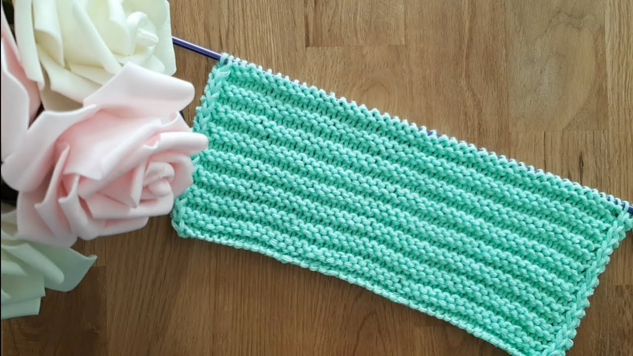 Motivo rulli ai ferri n° 453 / Knitted rollers motif / Motivo de rodillos a dos agujas